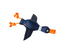 Navy Duck Thrower Dog Toy With TPR Textured Wings by House of Paws
