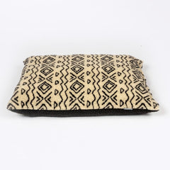Neutral Geometric Sherpa Fleece Deep Duvet Dog Bed | Danish Design