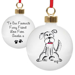 Personalised Dog Bauble | Christmas Gifts For Dog Lovers