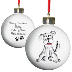 Personalised Dog Bauble | Christmas Gifts For Dog Lovers