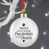 Personalised Pawprints Memorial Bauble |Pet Memorials