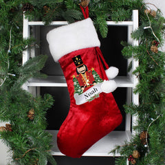 Personalised Red Nutcracker Stocking For Dogs