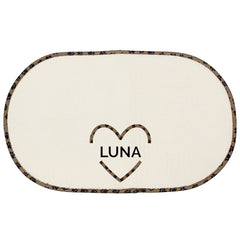 Personalised Love Heart Pet Bowl Placemat