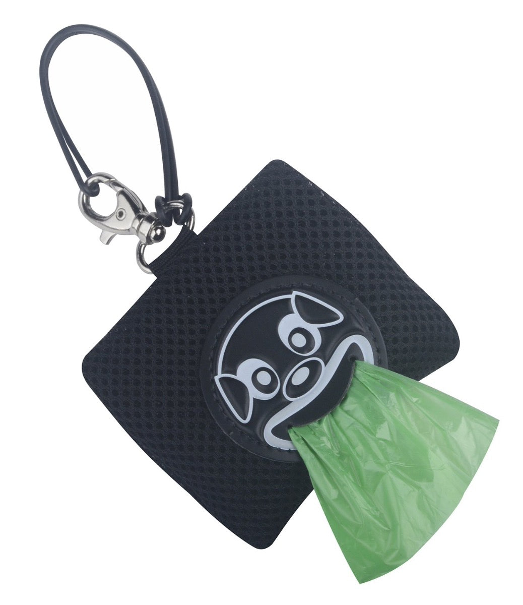 Tre Ponti Smiley Black Mesh Poo Bag Dispenser