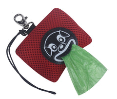 Tre Ponti Smiley Red Mesh Poo Bag Dispenser