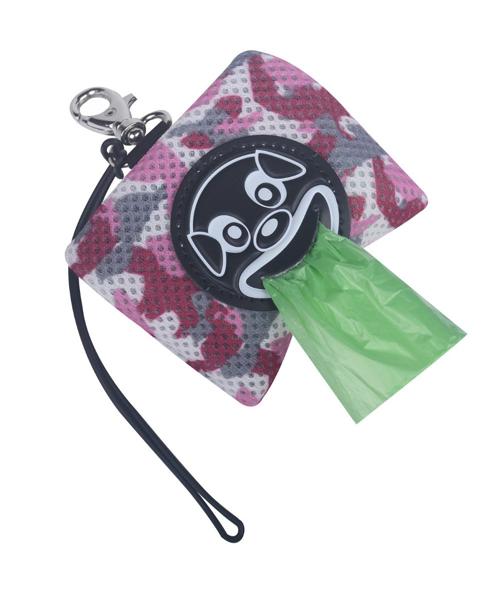 Tre Ponti Smiley Pink Camo Mesh Poo Bag Dispenser