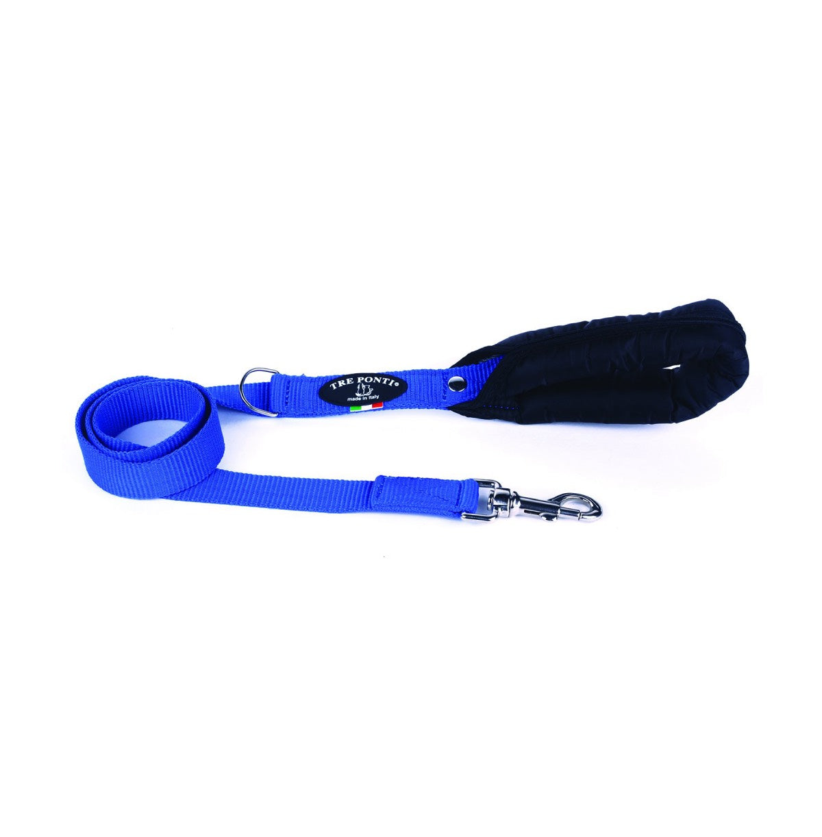 Tre Ponti Padded Handle Blue Dog Lead