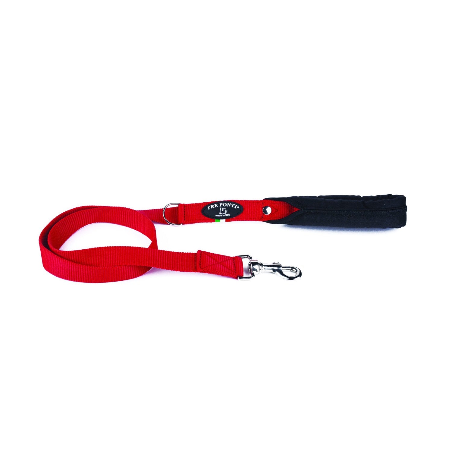 Tre Ponti Padded Handle Red Dog Lead