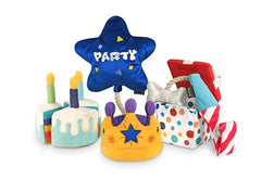 P.L.A.Y Party Time Raise The Woof Party Horn Plush Dog Toy