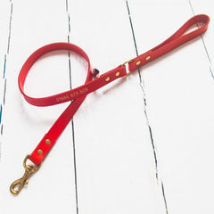 Personalised Phone Number Embossed Leather Dog Leads | Personalised Dog Leads