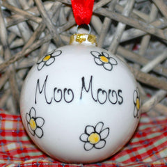 Personalised Christmas Baubles Daisies | Gifts For Dog Lovers