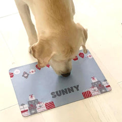 Personalised Christmas Presents Neoprene Pet Bowl Placemat