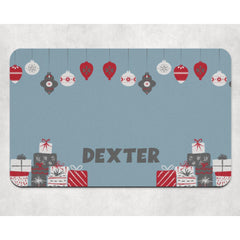 Personalised Christmas Presents Neoprene Pet Bowl Placemat