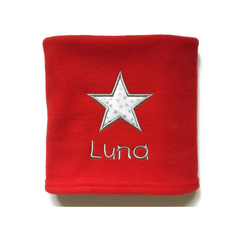 Personalised Christmas Star Pet Blanket