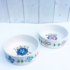 Personalised Dog Bowls With Flowers and Bees
