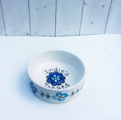 Personalised Dog Bowls With Flowers and Bees