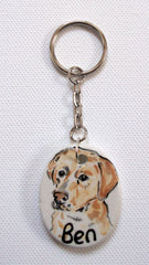 Personalised Dog Portrait Keyring or Bag Charm