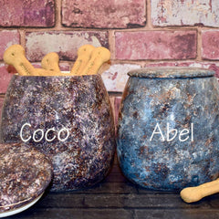 Personalised Granite Design Dog Treat Jar | Crazy Fur You
