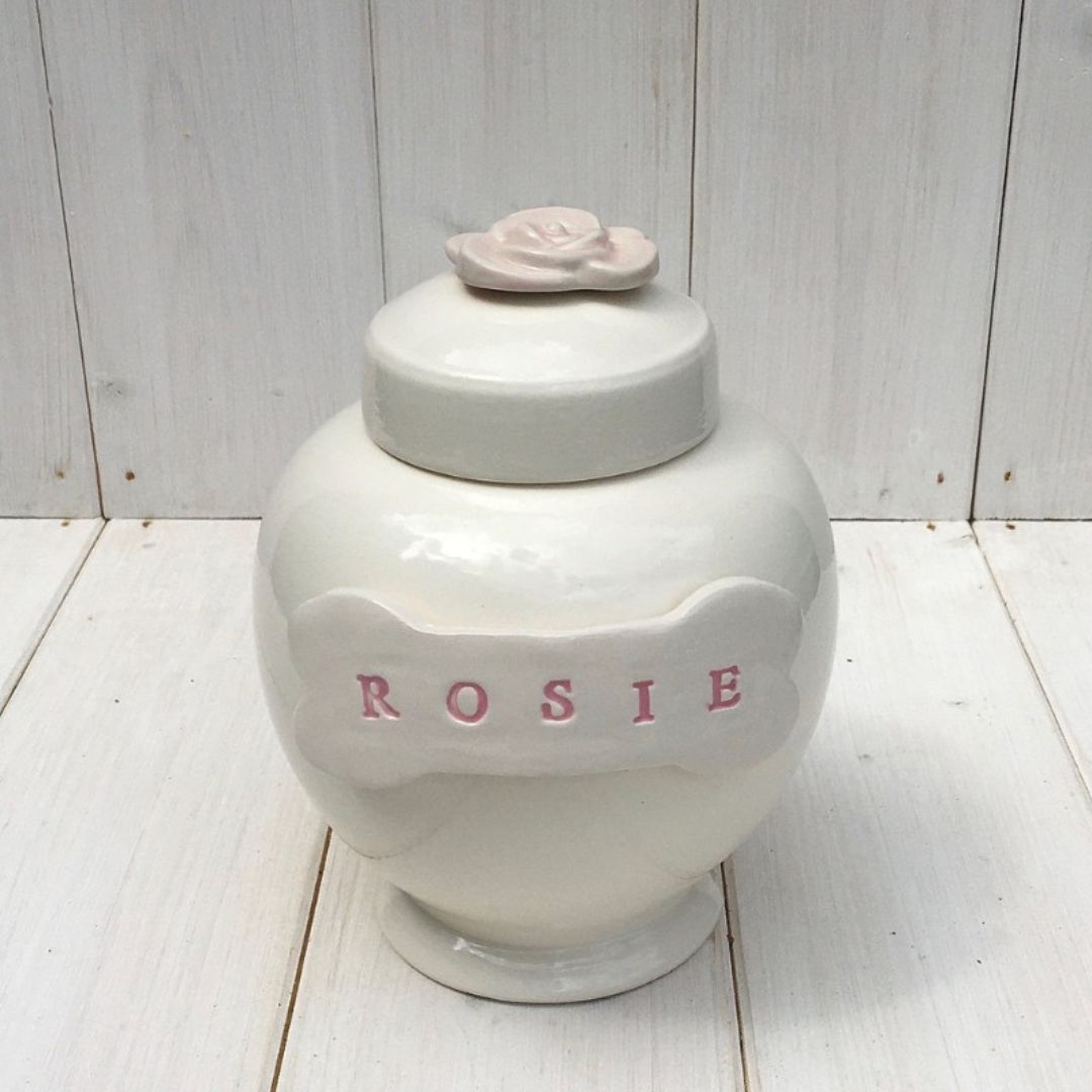 Personalised Pastel Memorial Urn For Your Dog