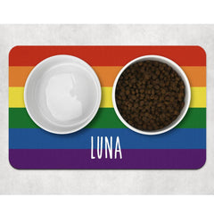 Personalised Pride Design Neoprene Pet Bowl Placemat