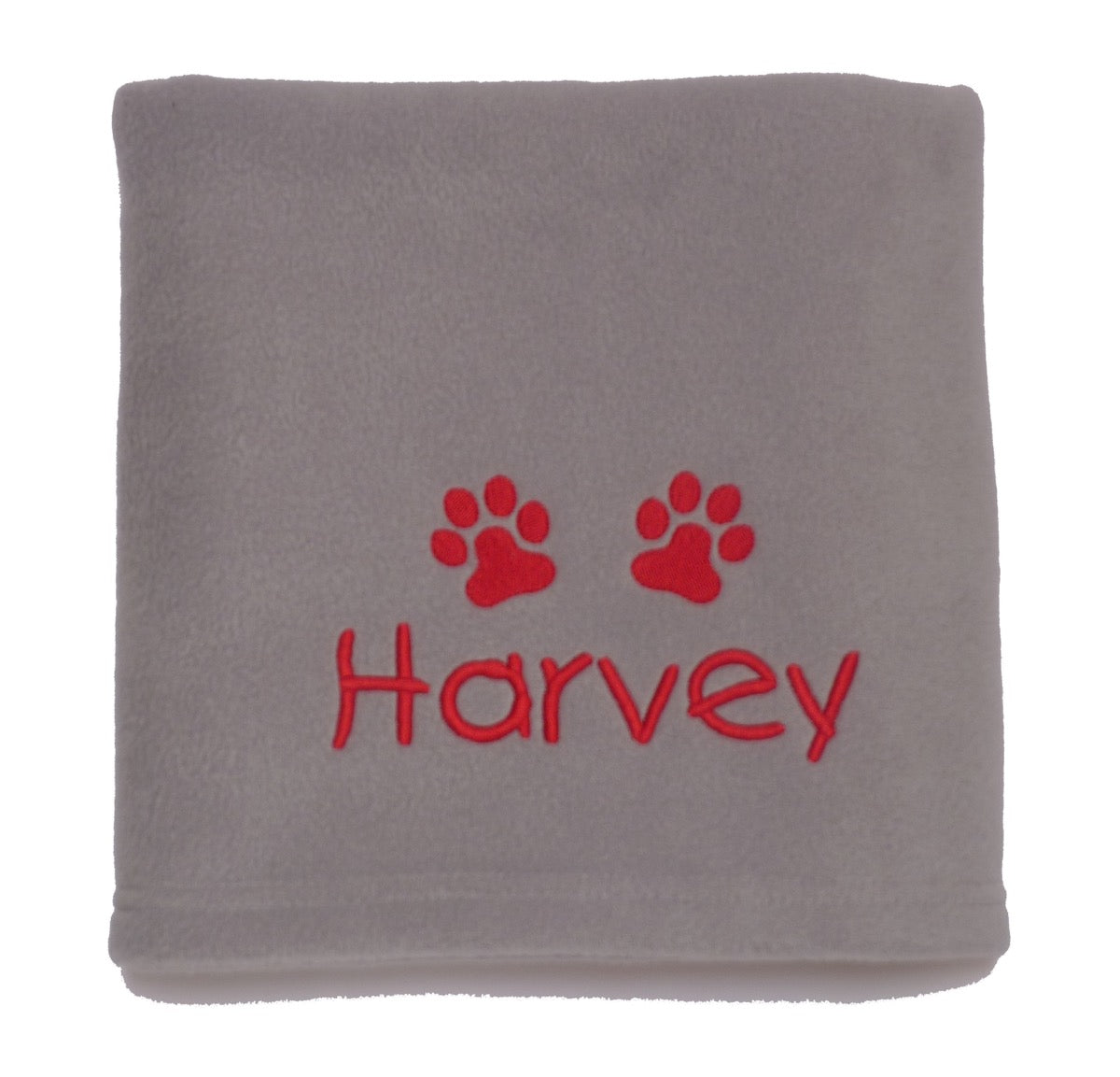 Personalised Fleece Pet Blanket Light Grey