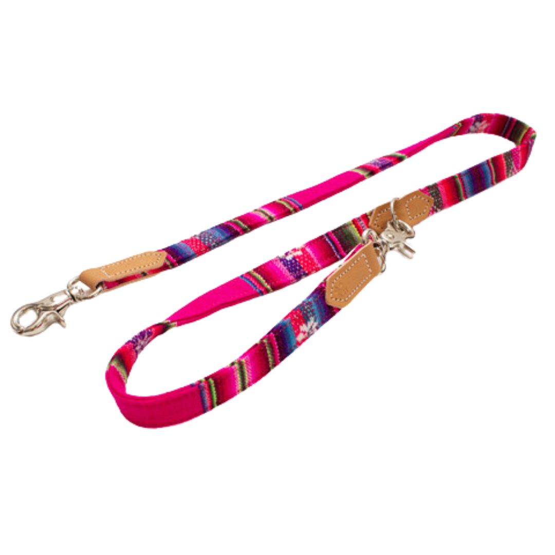 Pink Inca Cafe Dog Lead by Hiro and Wolf