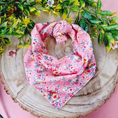 Pink Vintage Dog Bandana | Pet Pooch Boutique