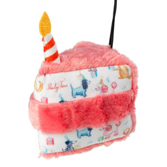 Plush Birthday Cake Slice Dog Toy by House of Paws
