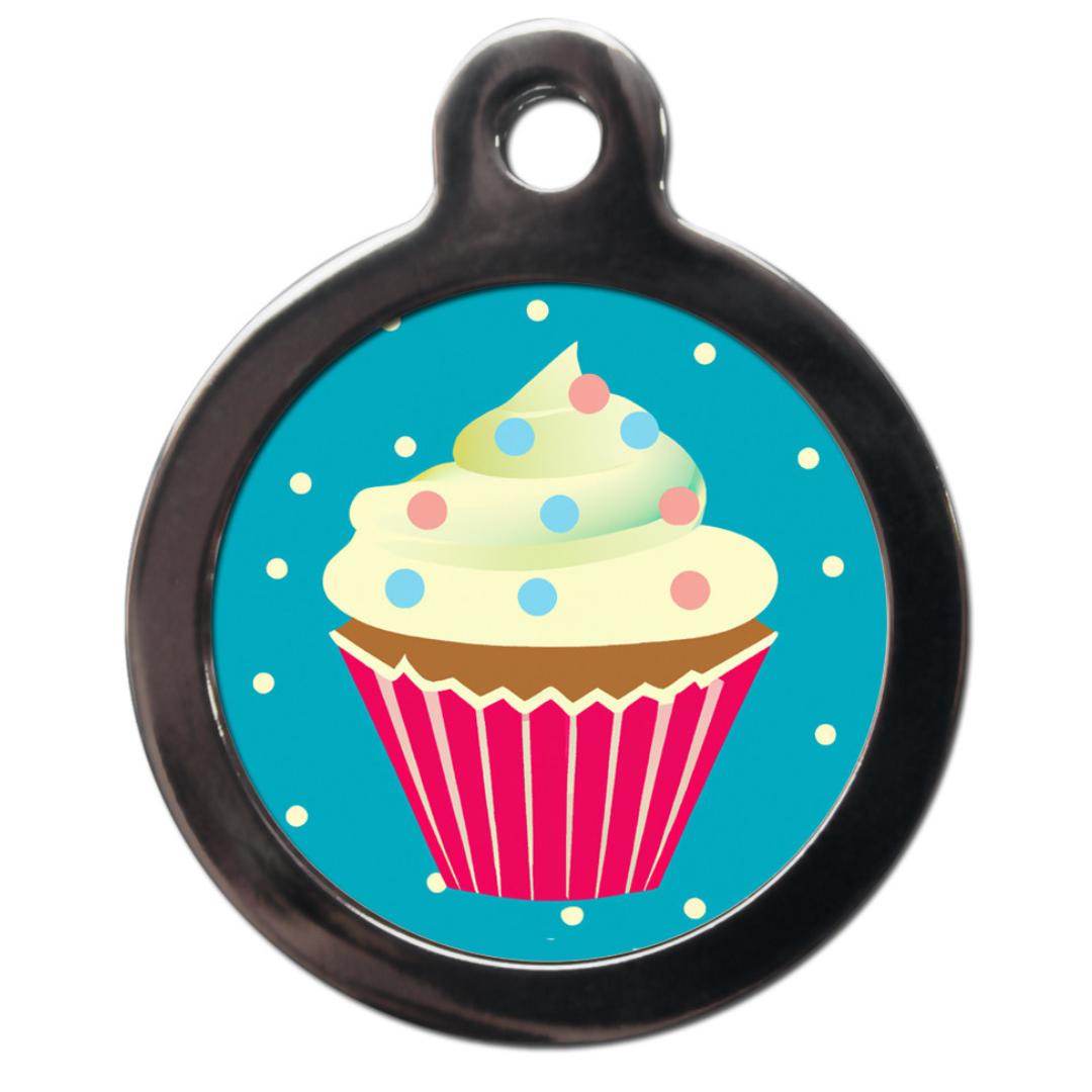 Polka Dot Cupcake Dog ID Tag | PS Pet Tags