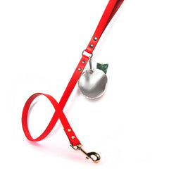 Silver Circle Leather Poo Bag Pouch