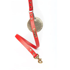 Gold Leather Poo Bag Pouch