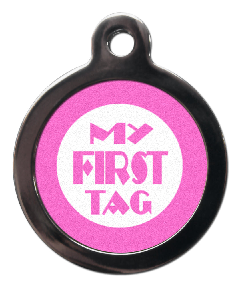 Pink My 1st Puppy Dog Tag