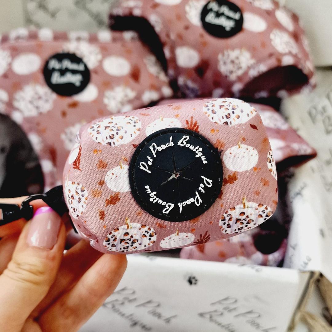 Pumpkin Leopard Latte Poo Bag Holder