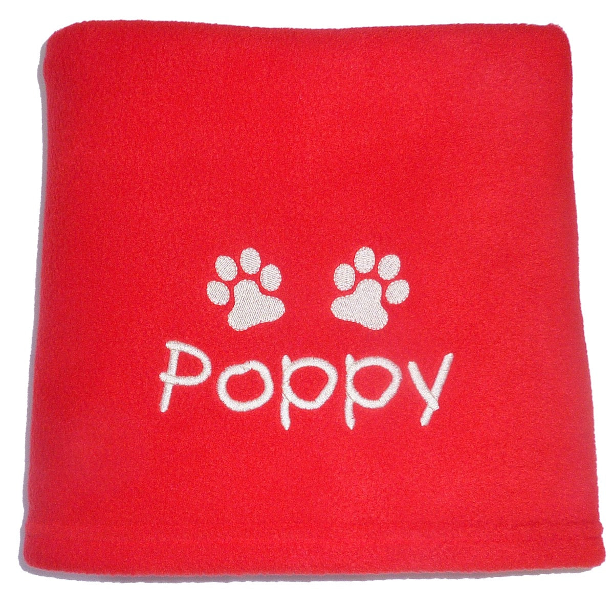 Personalised Fleece Pet Blanket Red
