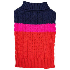 Red & Pink Colour Block Dog Jumper by Sotnos