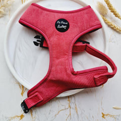 Rose Pink Cord Dog Harness | Pet Pooch Boutique