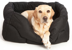 Black Country Heavy Duty Waterproof Rectangular Drop Front Dog Beds by P&L | Made in the UK