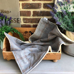 Minkeys Tweed Polo Blue Tweed Dog Blanket