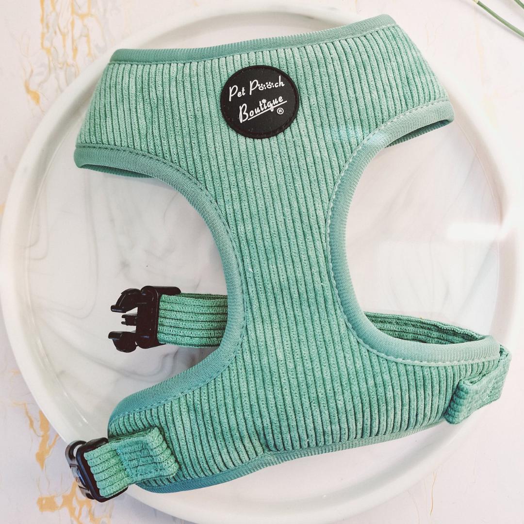 Sage Green Cord Dog Harness