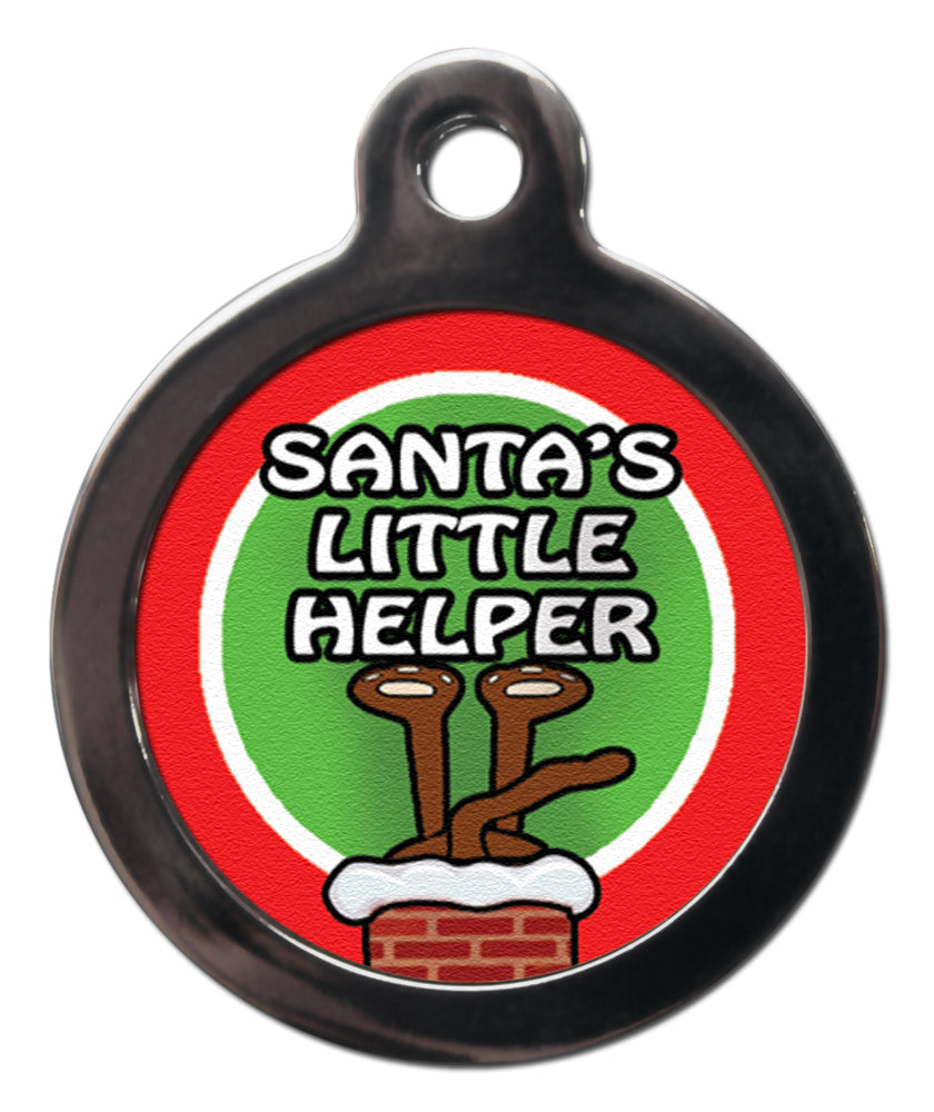 Santa's Little Helper Chimney Christmas Dog Tag