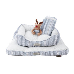 Scruffs Santa Paws Grey Christmas Box Dog Bed