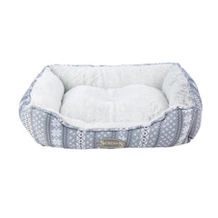 Scruffs Santa Paws Grey Christmas Box Dog Bed