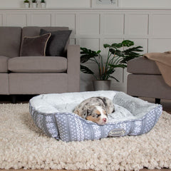 Scruffs Santa Paws Grey Christmas Box Dog Bed