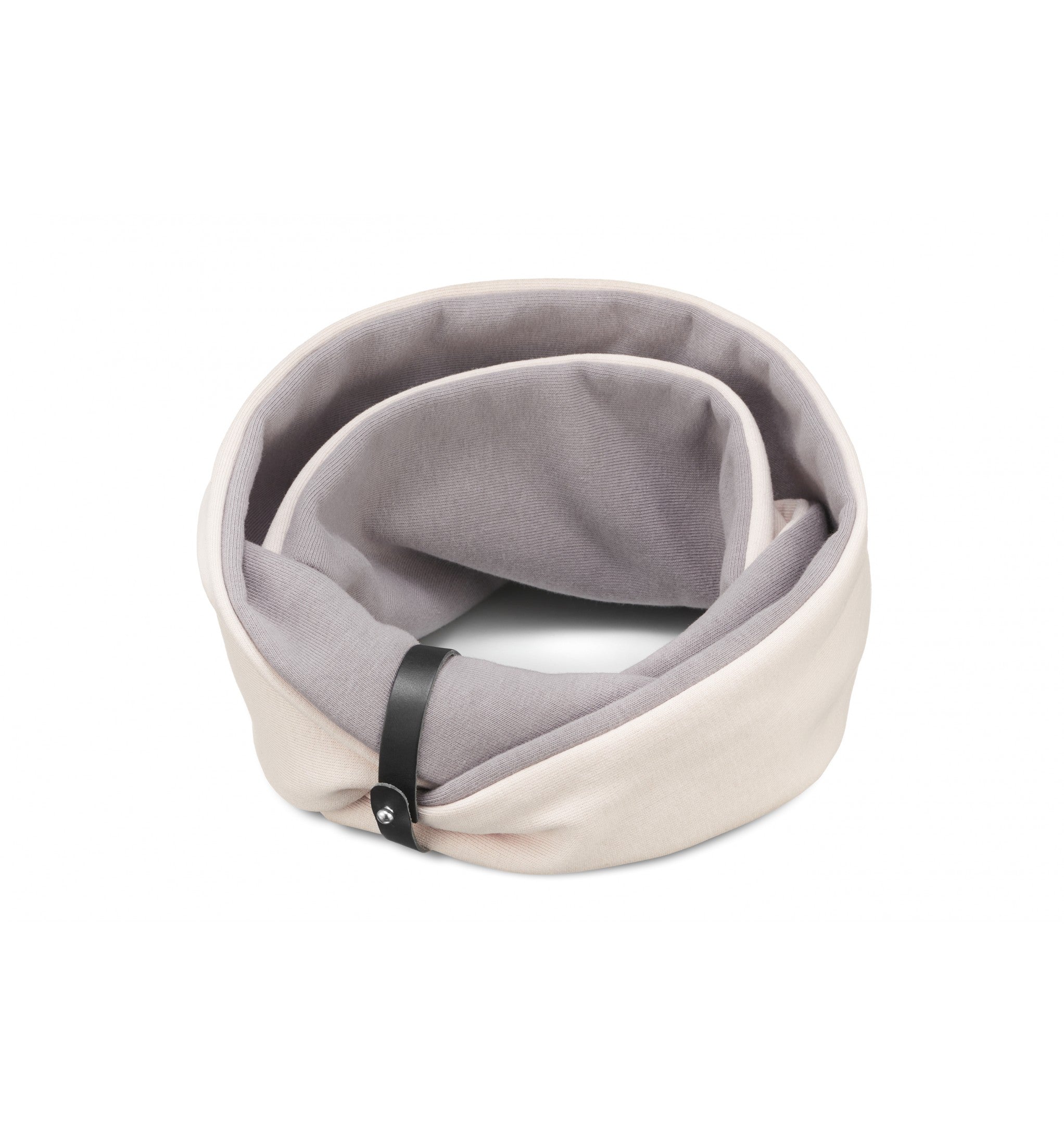 Simo White Sand & Steel Grey Double Dog Scarf by Labbvenn
