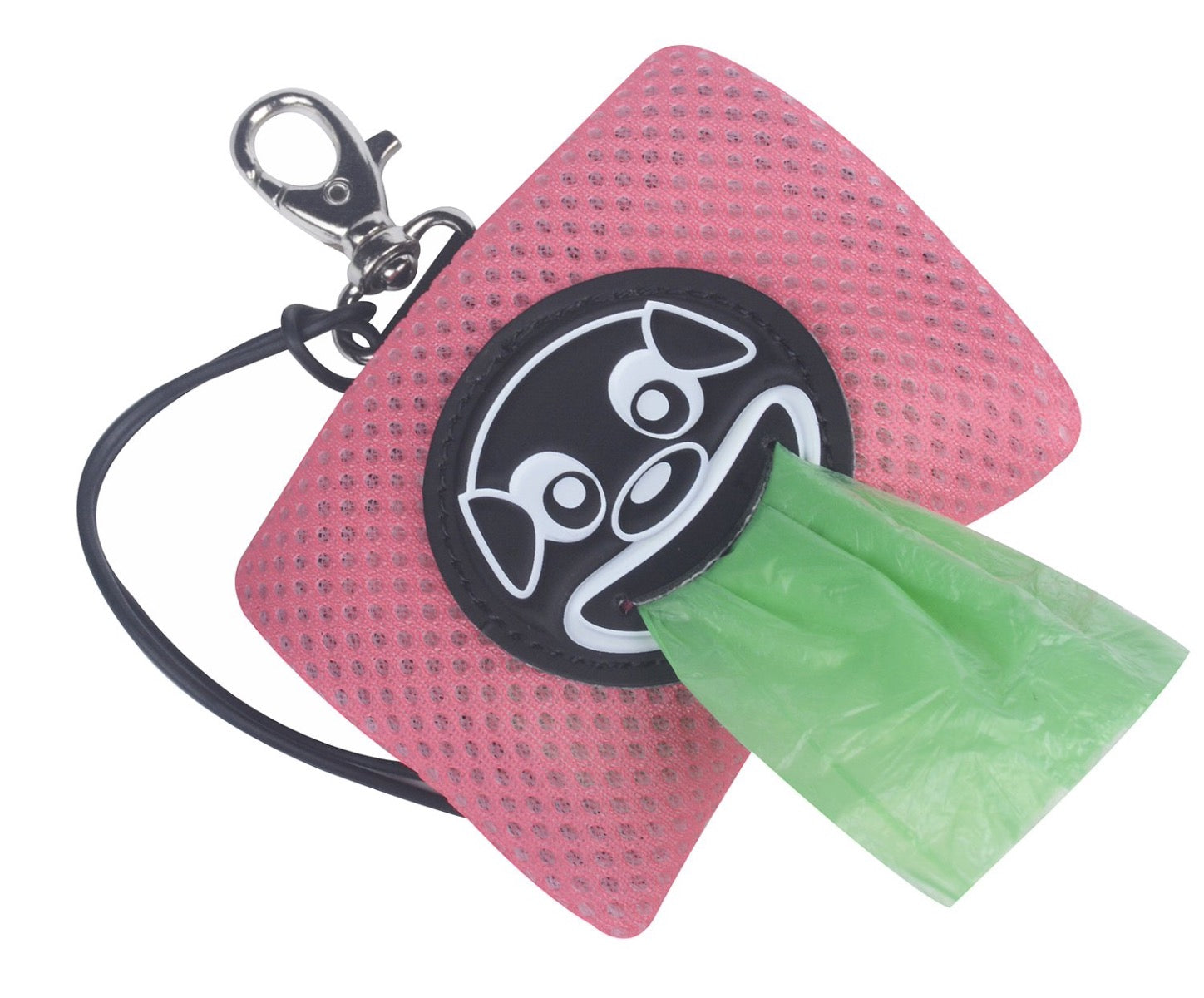 Tre Ponti Smiley Fluo Pink Mesh Poo Bag Dispenser