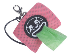 Tre Ponti Smiley Fluo Pink Mesh Poo Bag Dispenser