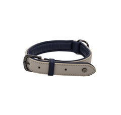 Classic Tech Beige Vegan Leather Dog Collar