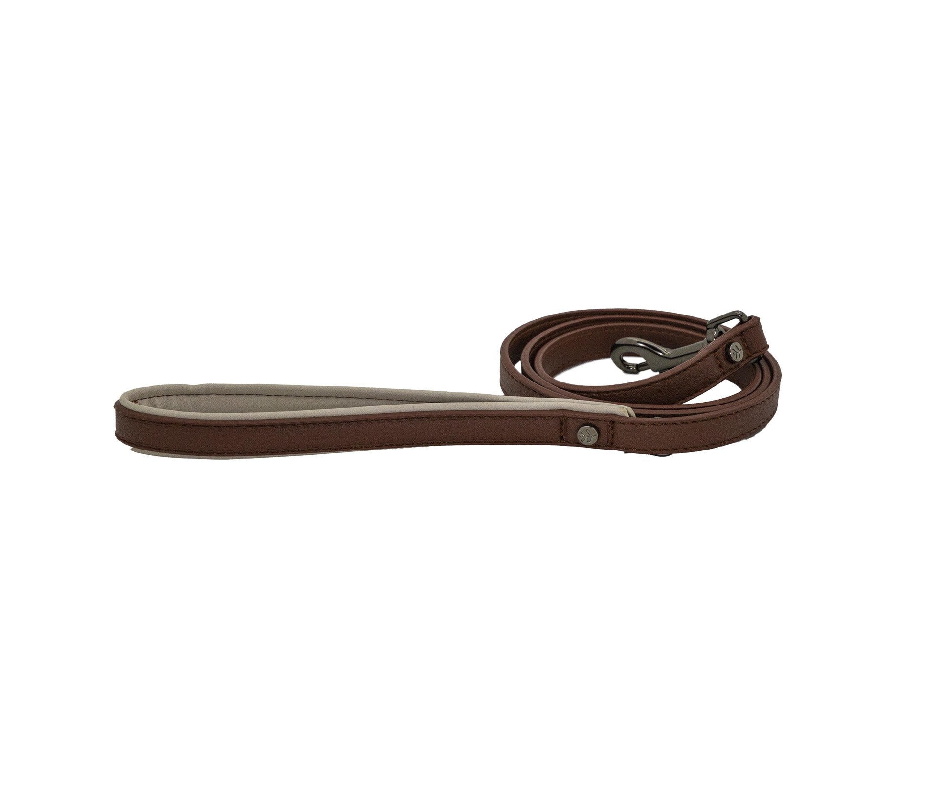 Classic Tech Brown Vegan Leather Dog Lead | Sotnos