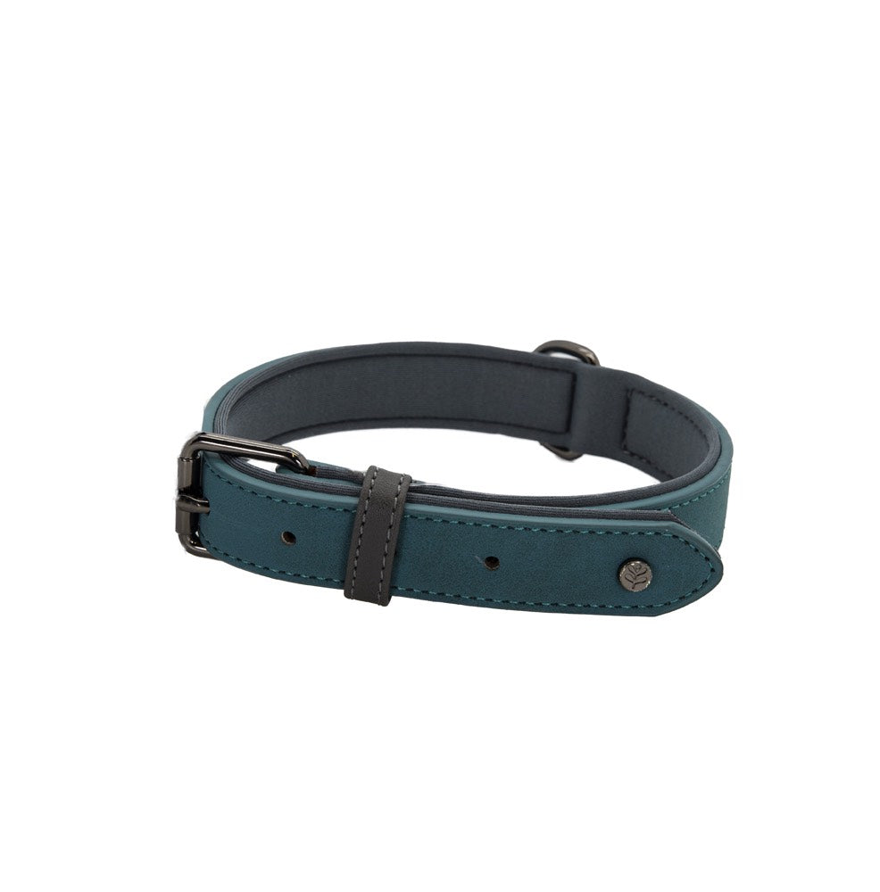 Brights Tech Teal Vegan Leather Dog Collar