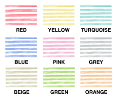 Personalised Watercolour Stripe With Flowers Neoprene Pet Bowl Placemat